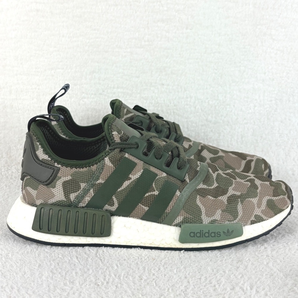 Adidas NMD R1 Duck Camo Trace Cargo Green Camouflage Sneakers D96617 Mens 9 - Picture 5 of 12